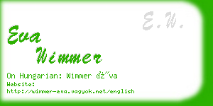 eva wimmer business card